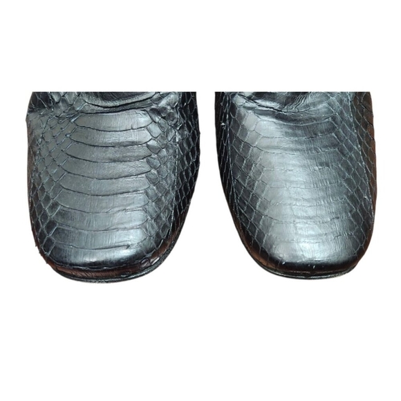 Gianni Barbato archive rare Python Leather black ankle boots shoes Size: EU 39.5 - Picture 3 of 12